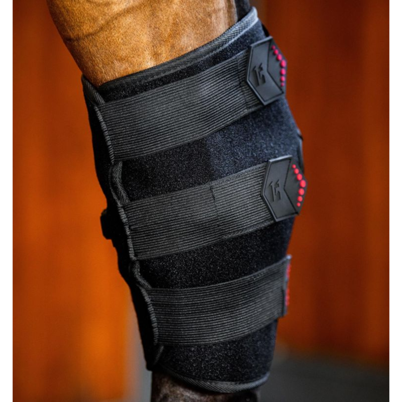 Horseware LED Red Light Therapy Hock Boot - Black/Black-2