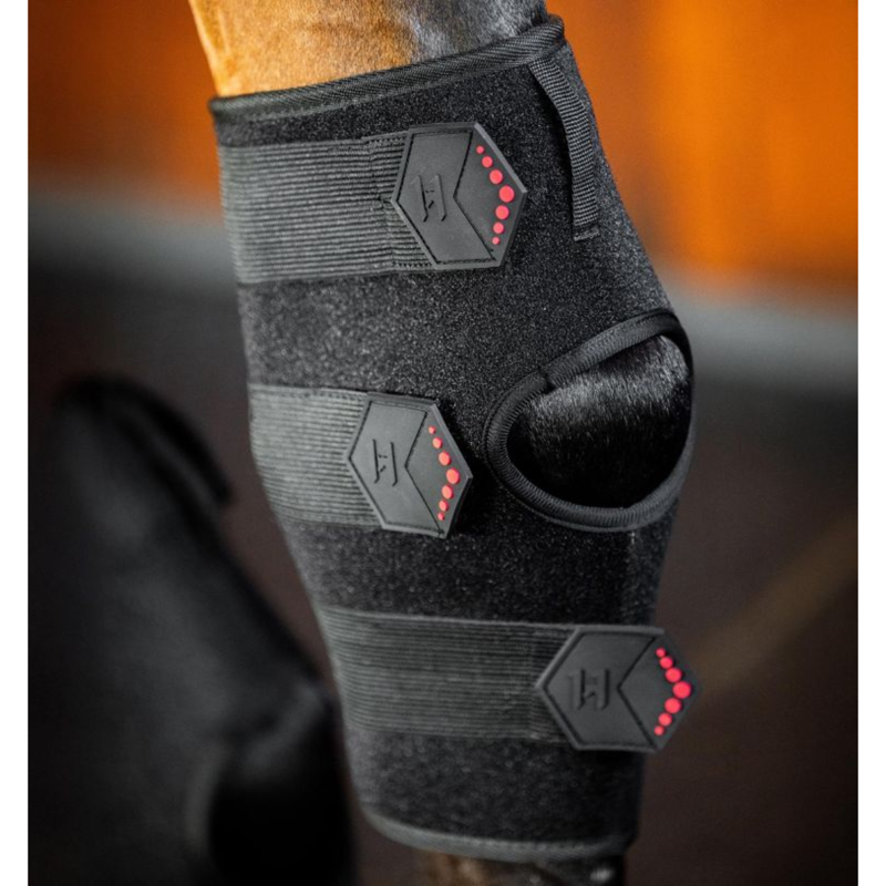 Horseware LED Red Light Therapy Hock Boot - Black/Black-4