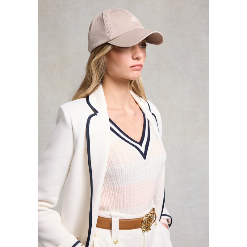 Holland Cooper Monogram Cap - Taupe Ecru-5