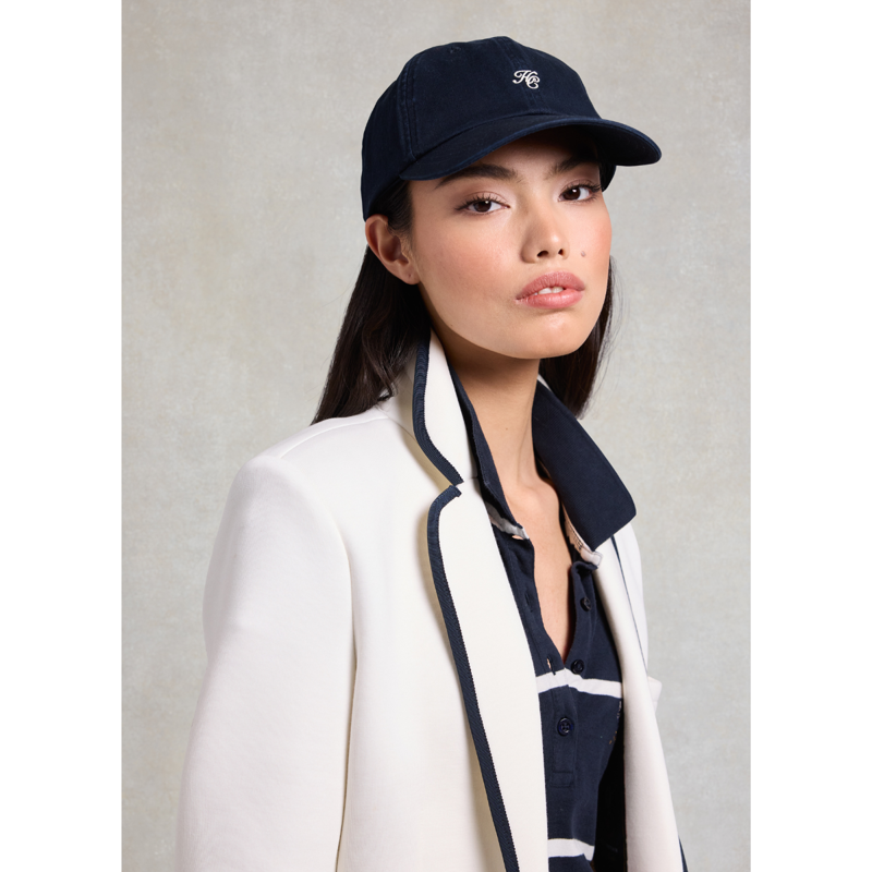 Holland Cooper Monogram Cap - Navy Ecru-2
