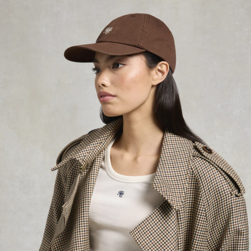 Holland Cooper Monogram Cap - Chestnut Ecru-2