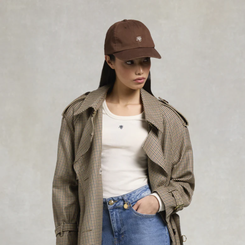 Holland Cooper Monogram Cap - Chestnut Ecru-3