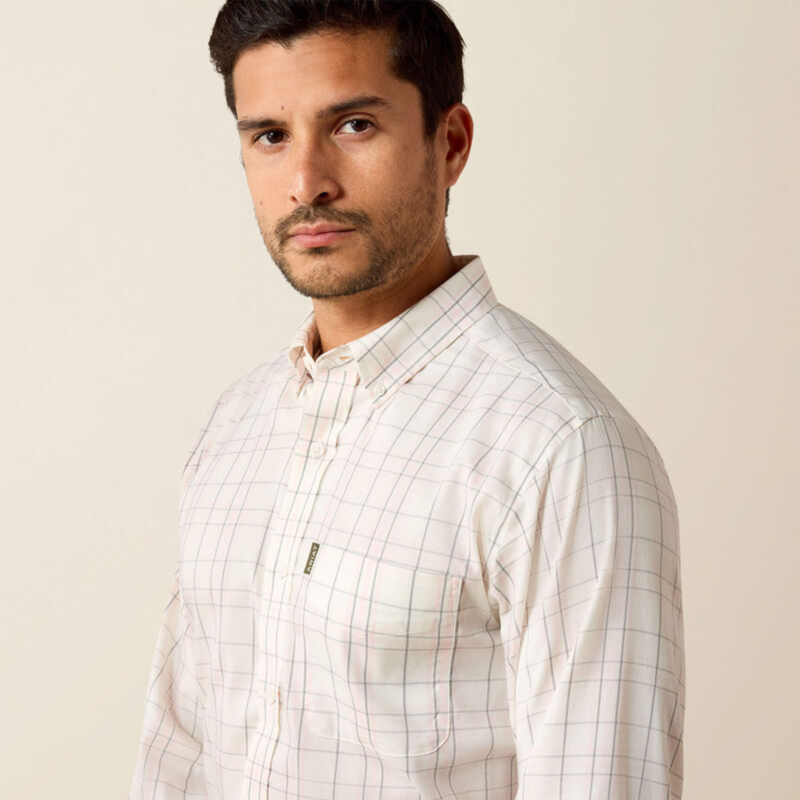 Ariat Men's Napa Shirt - White/Grey Plaid-2