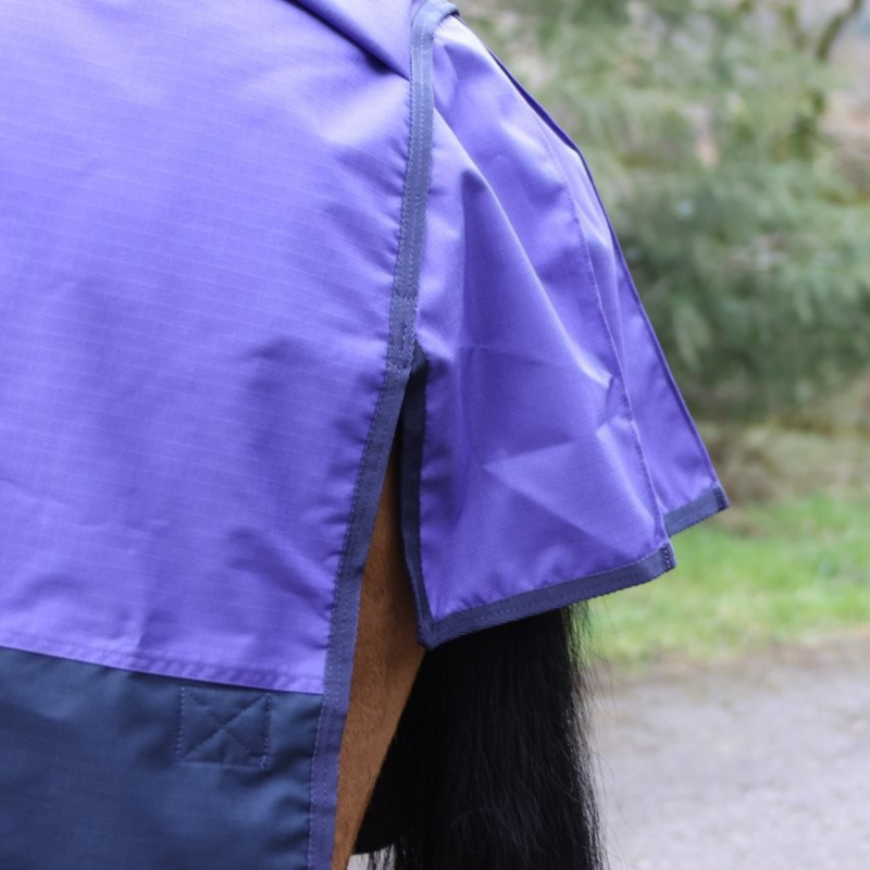 John Whitaker 50g Combo Turnout Rug - Purple/Navy-4