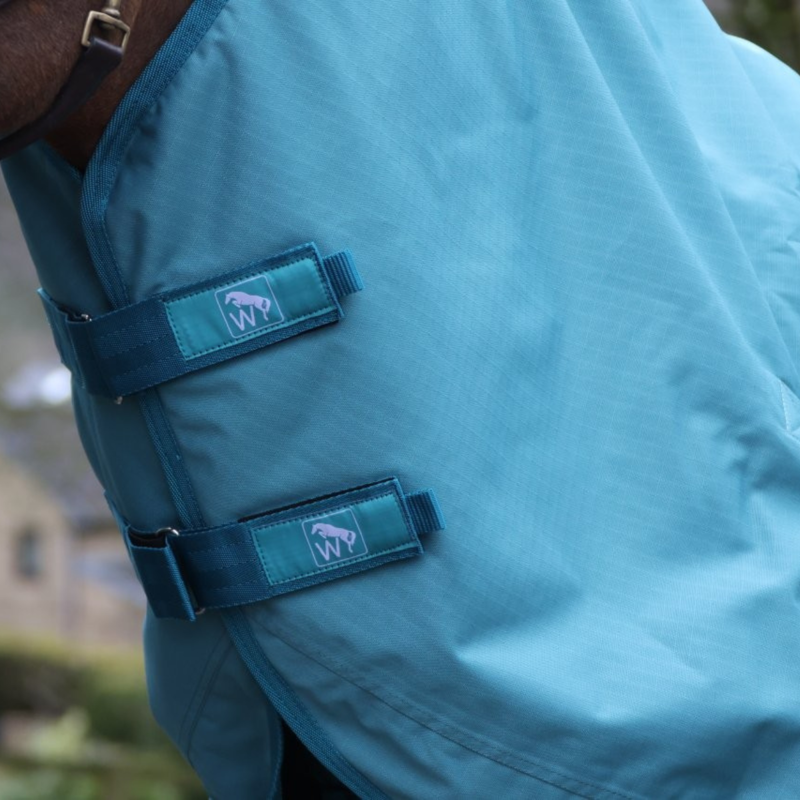 John Whitaker 100g Combo Turnout Rug - Teal/Grey-5