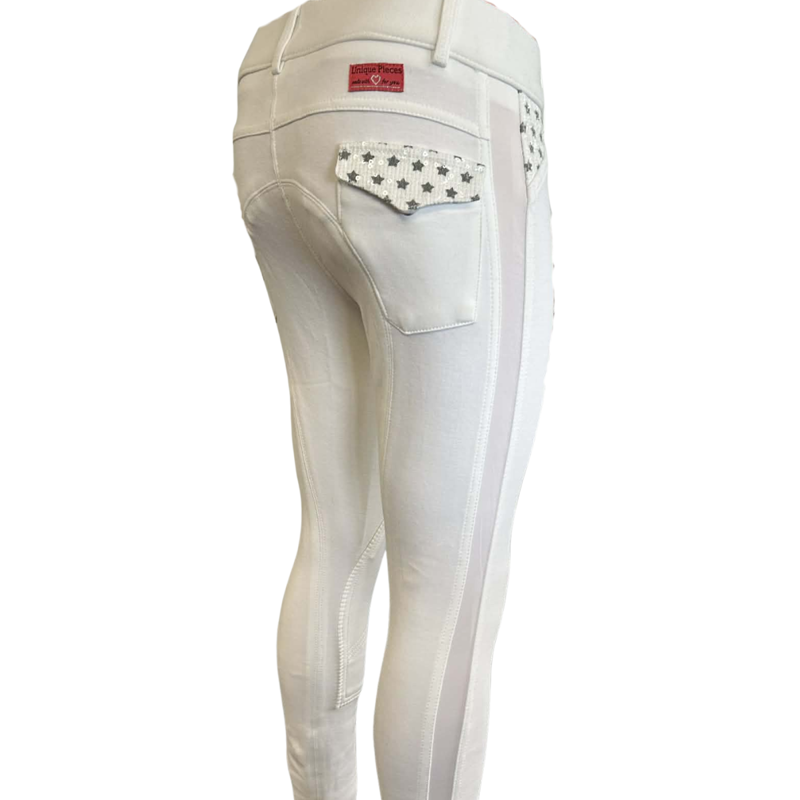 Imperial Riding Star Edition Children's Knee Patch Breeches - White-1