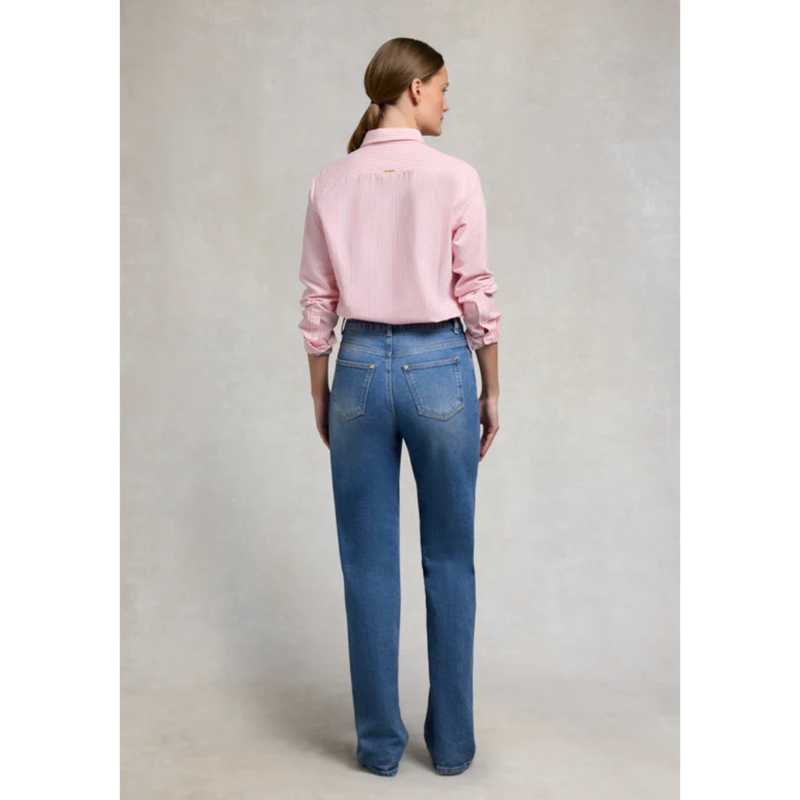 Holland Cooper Oxford Shirt - City Pink Stripe-4