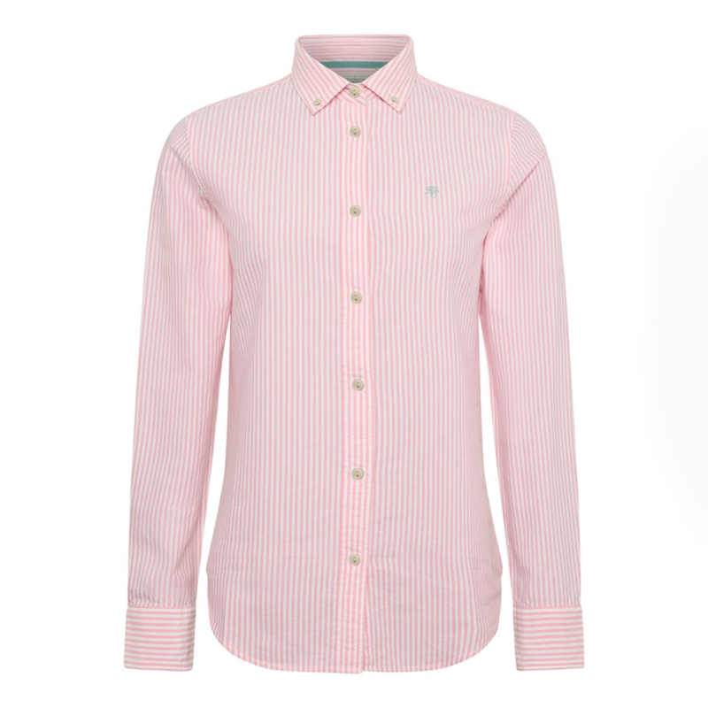 Holland Cooper Oxford Shirt - City Pink Stripe-5