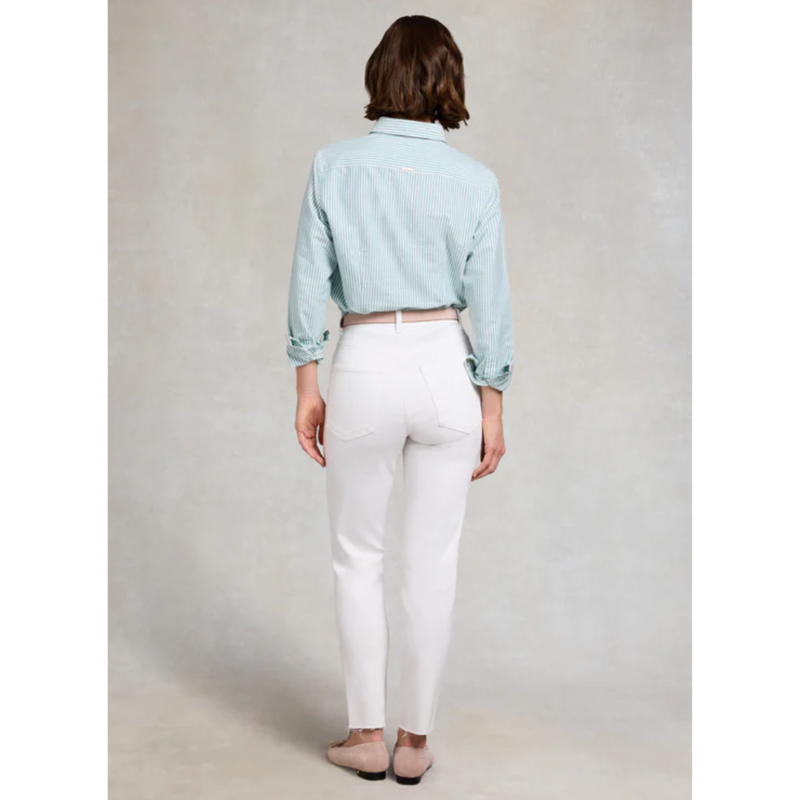 Holland Cooper Oxford Shirt - Light Teal Stripe-5
