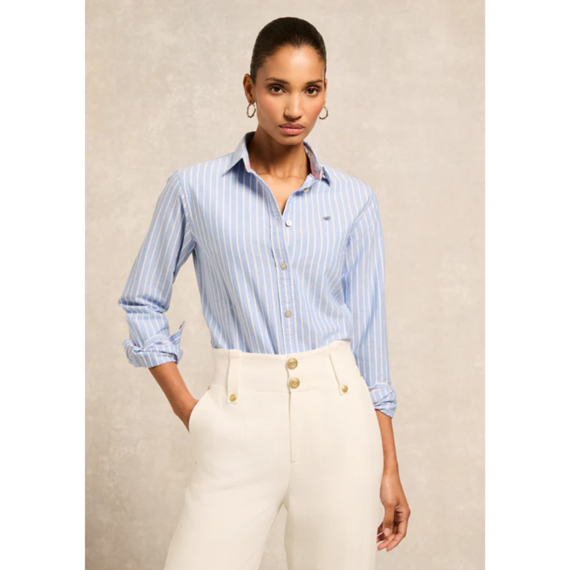 Holland Cooper Oxford Shirt - Sky Blue Stripe