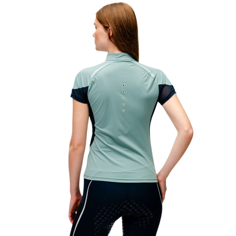 Horseware Stamina Short Sleeve 1/4 Zip Top - HW Sage-1