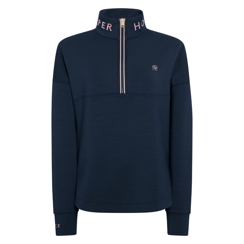 Holland Cooper Windsor Quarter Zip Sweat - Ink Navy-5