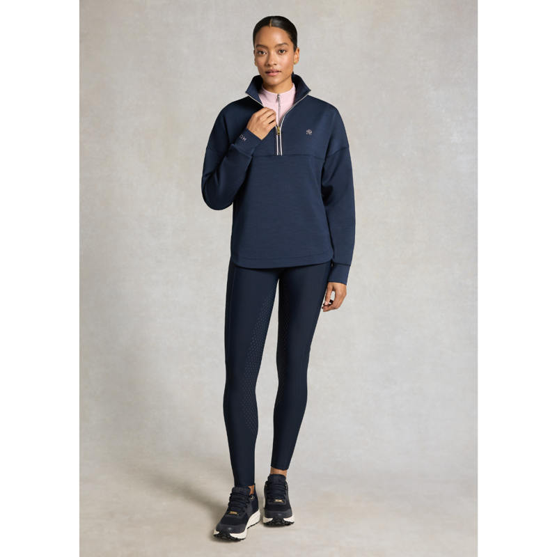 Holland Cooper Windsor Quarter Zip Sweat - Ink Navy-3