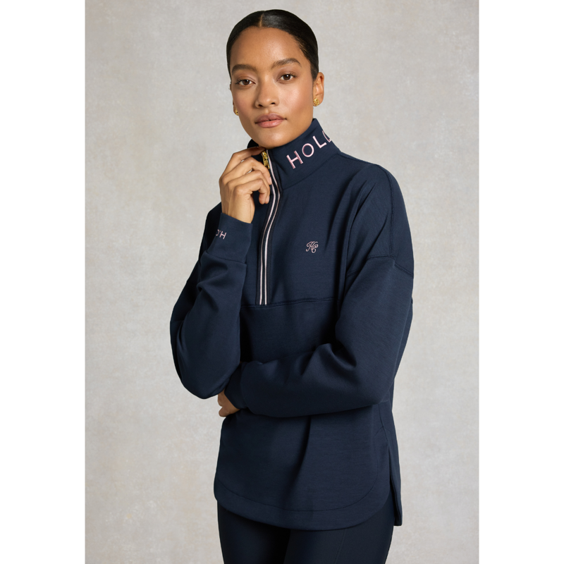 Holland Cooper Windsor Quarter Zip Sweat - Ink Navy-1