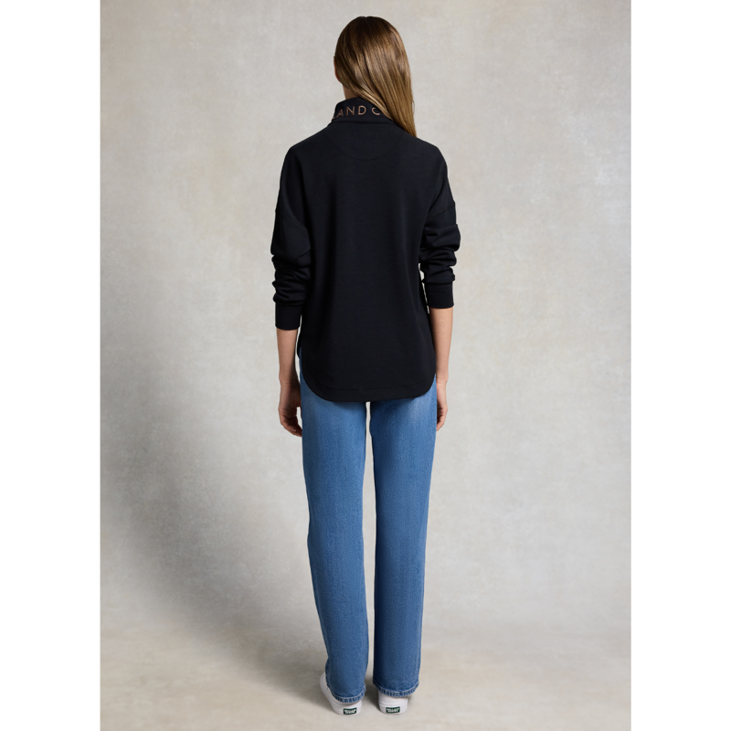 Holland Cooper Windsor Quarter Zip Sweat - Black-3