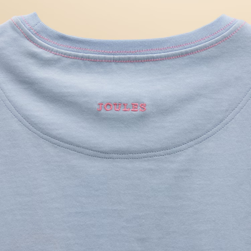 Joules Girls' Waverley Frill Sleeve T-Shirt - Blue-2
