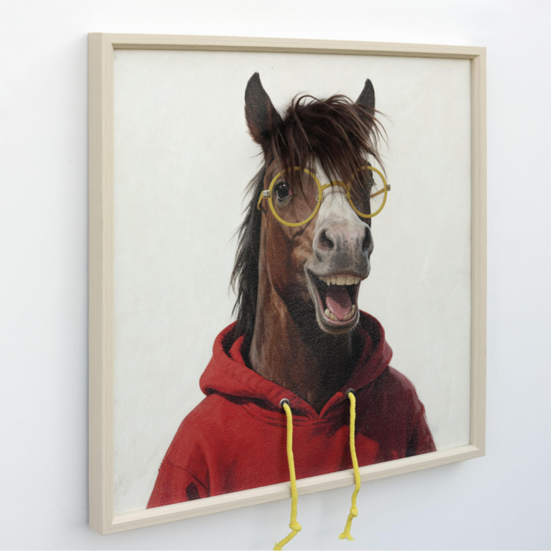 Horse In A Red Hoodie Picture