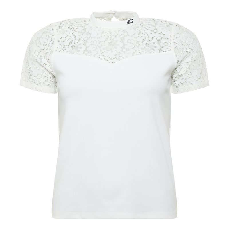 Holland Cooper Lace Tee - White-4
