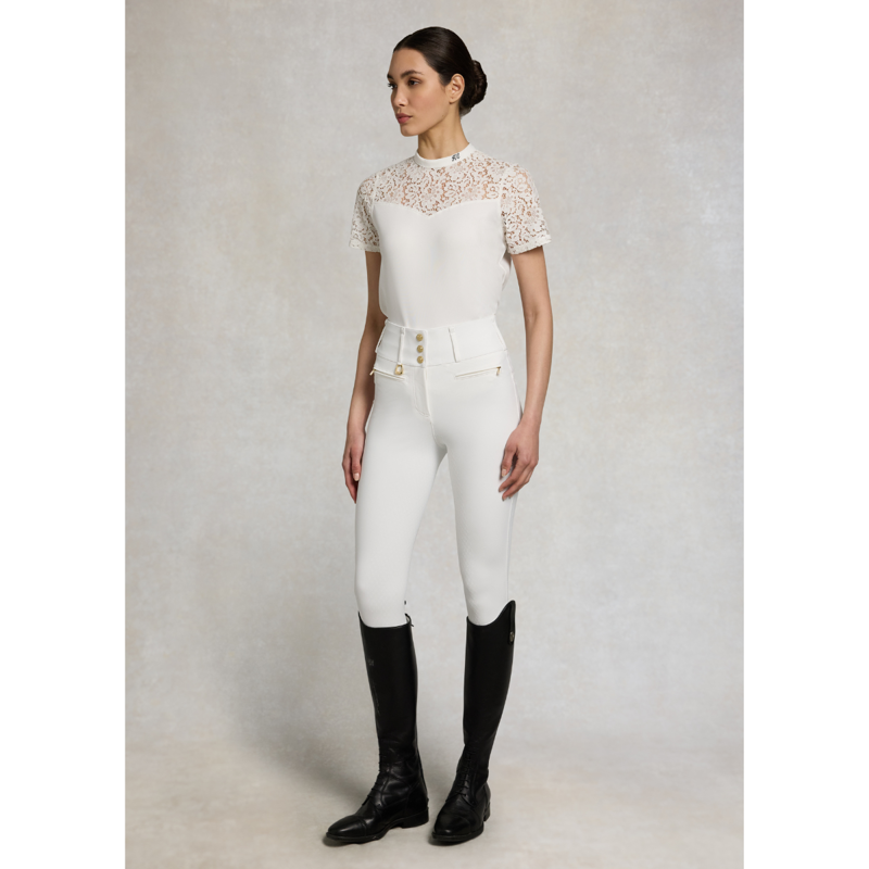 Holland Cooper Lace Tee - White-1