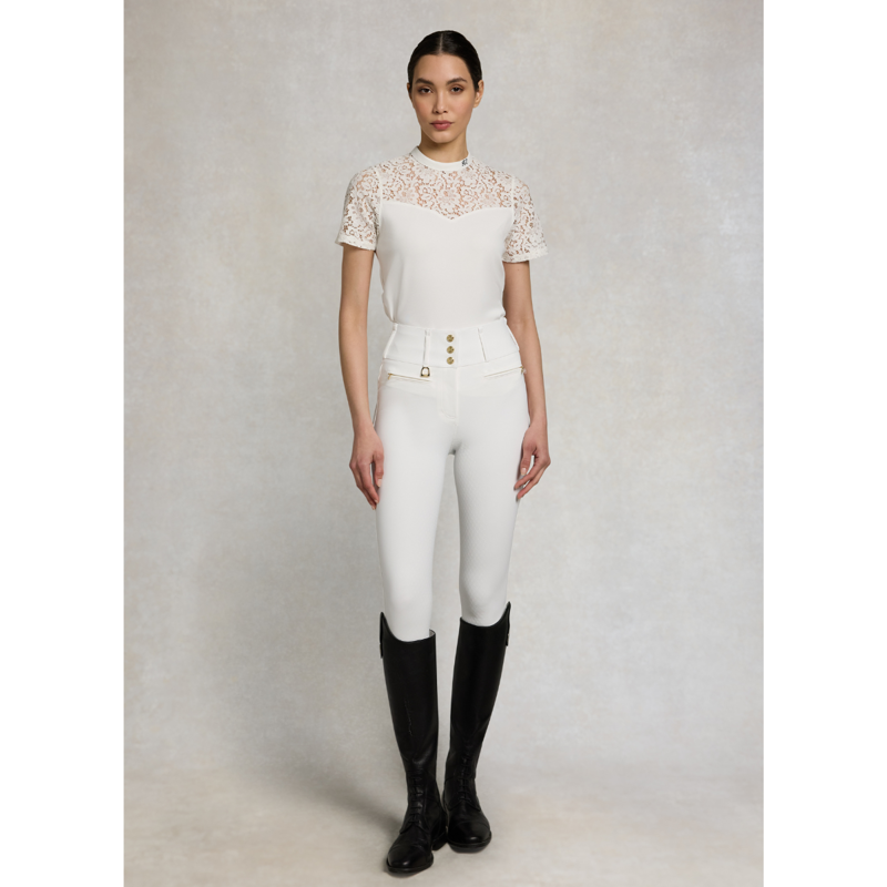 Holland Cooper Lace Tee - White-2
