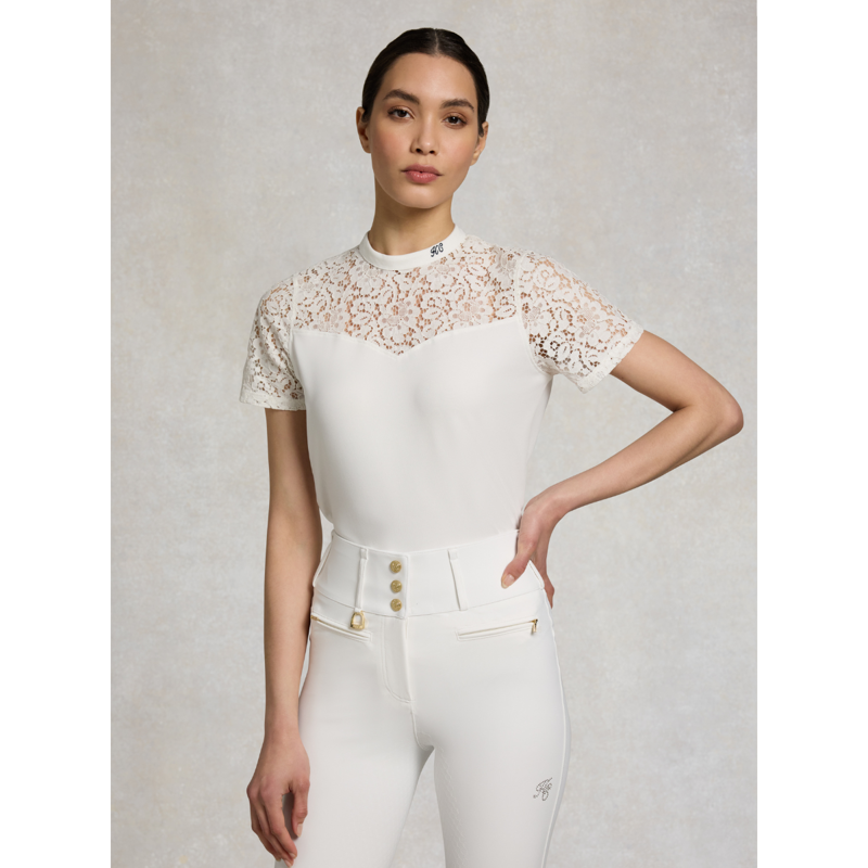 Holland Cooper Lace Tee - White