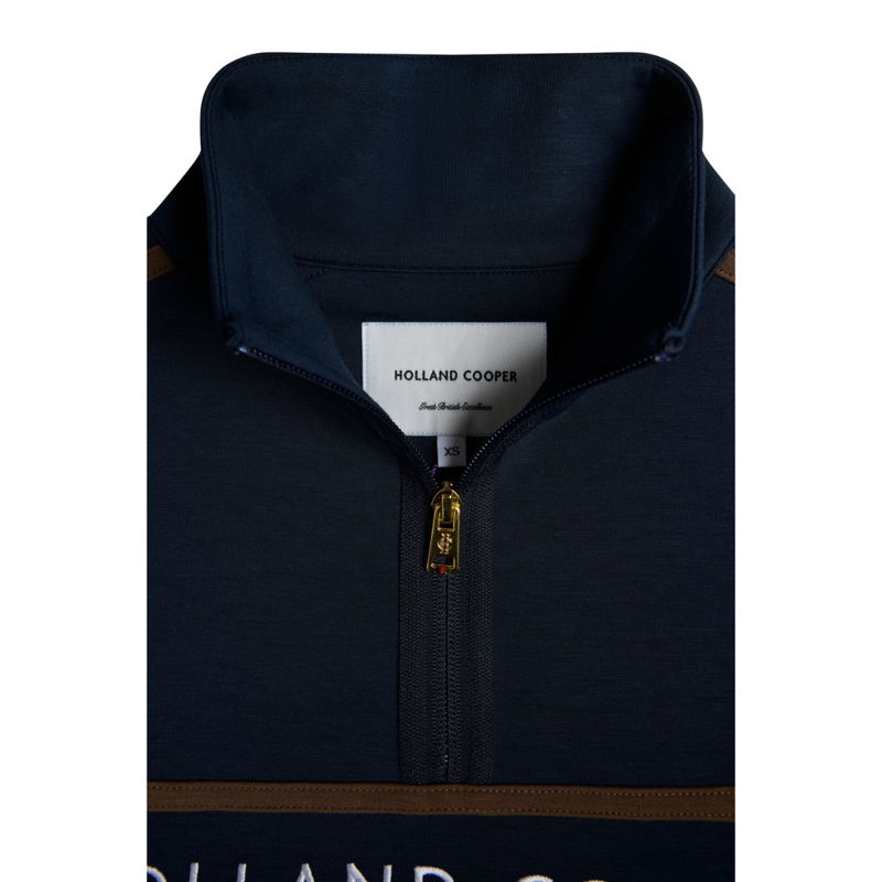 Holland Cooper Equestrian Quarter Zip Neck Sweat - Ink Navy-5