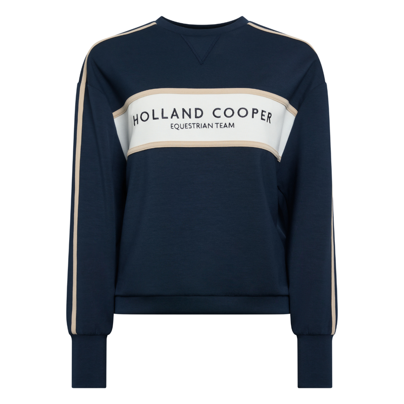 Holland Cooper Equestrian Crew Neck Sweat - Ink Navy-4