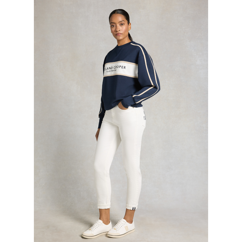 Holland Cooper Equestrian Crew Neck Sweat - Ink Navy-1