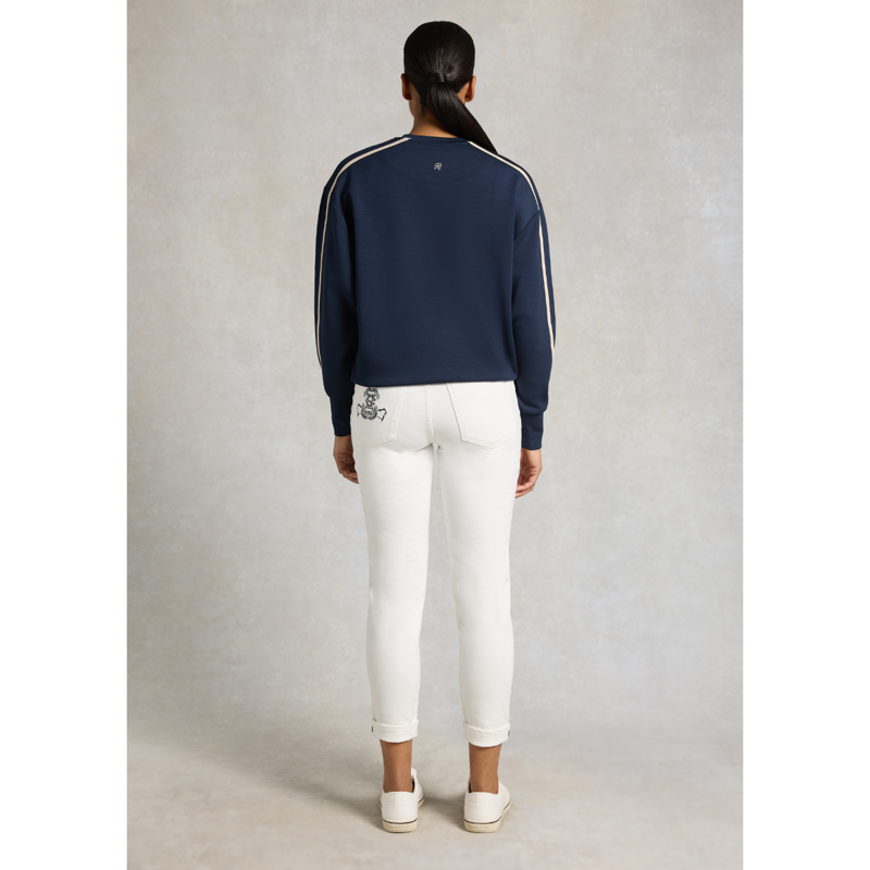 Holland Cooper Equestrian Crew Neck Sweat - Ink Navy-3