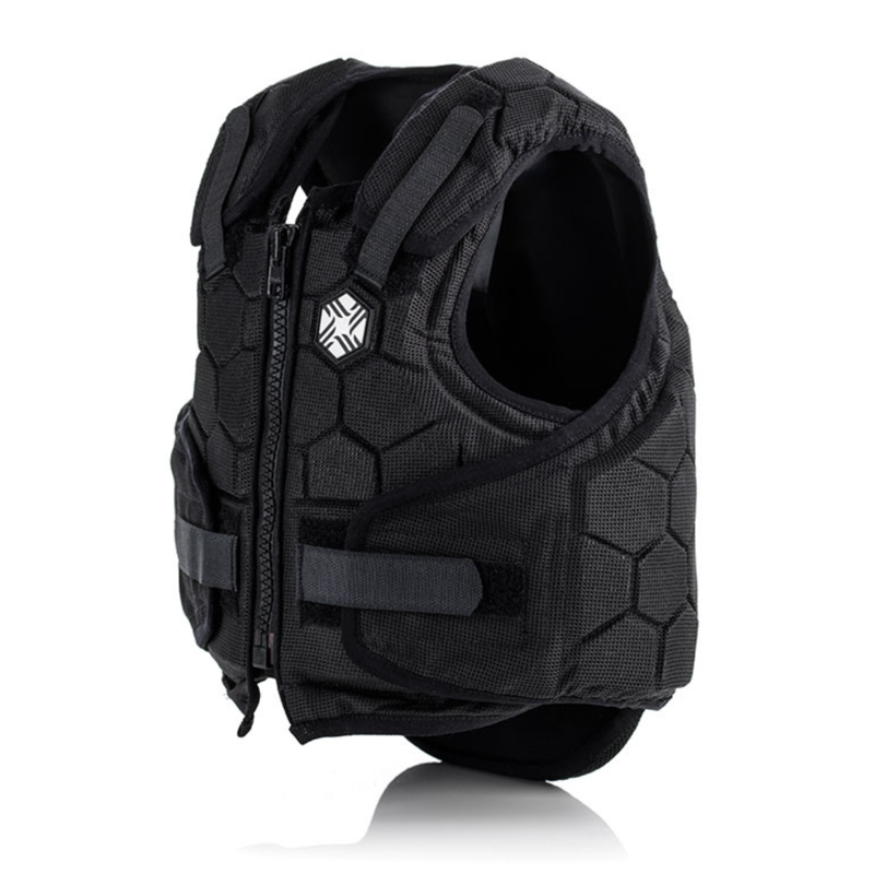 EQx by Charles Owen Hexa Child's Body Protector - Black-2