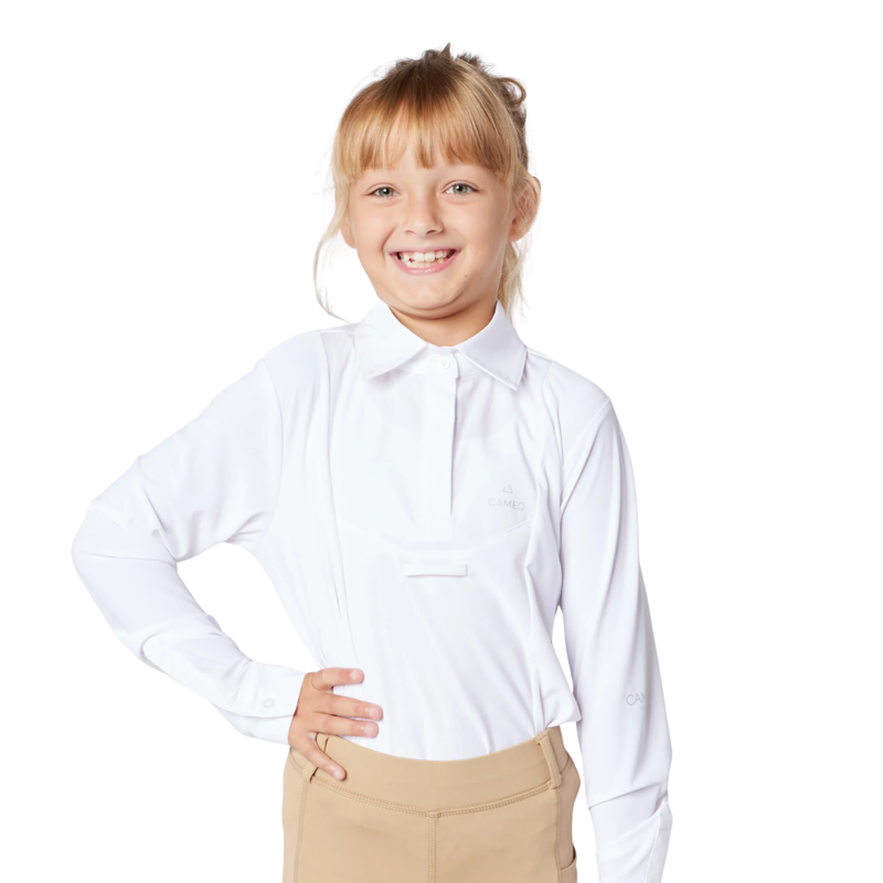 Cameo Junior Classic Long Sleeve Show Shirt - White