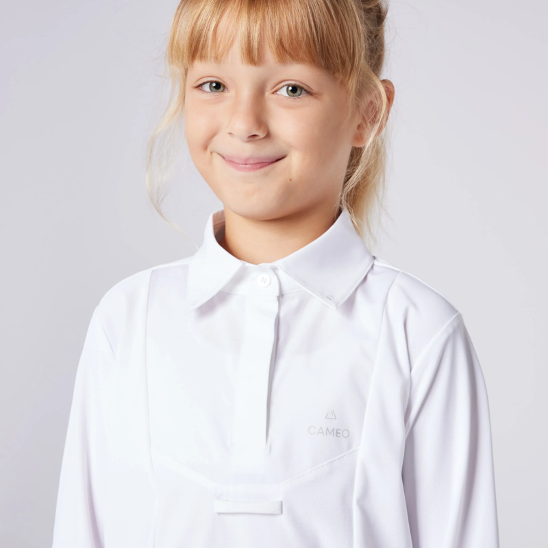 Cameo Junior Classic Long Sleeve Show Shirt - White-4
