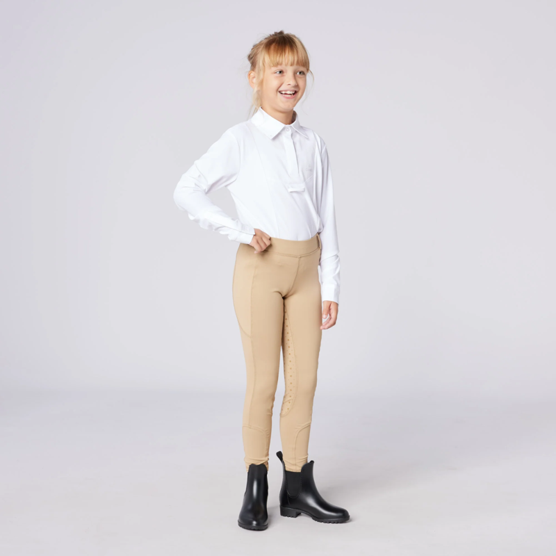 Cameo Junior Classic Long Sleeve Show Shirt - White-2