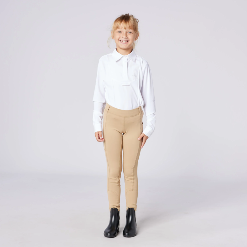 Cameo Junior Classic Long Sleeve Show Shirt - White-3
