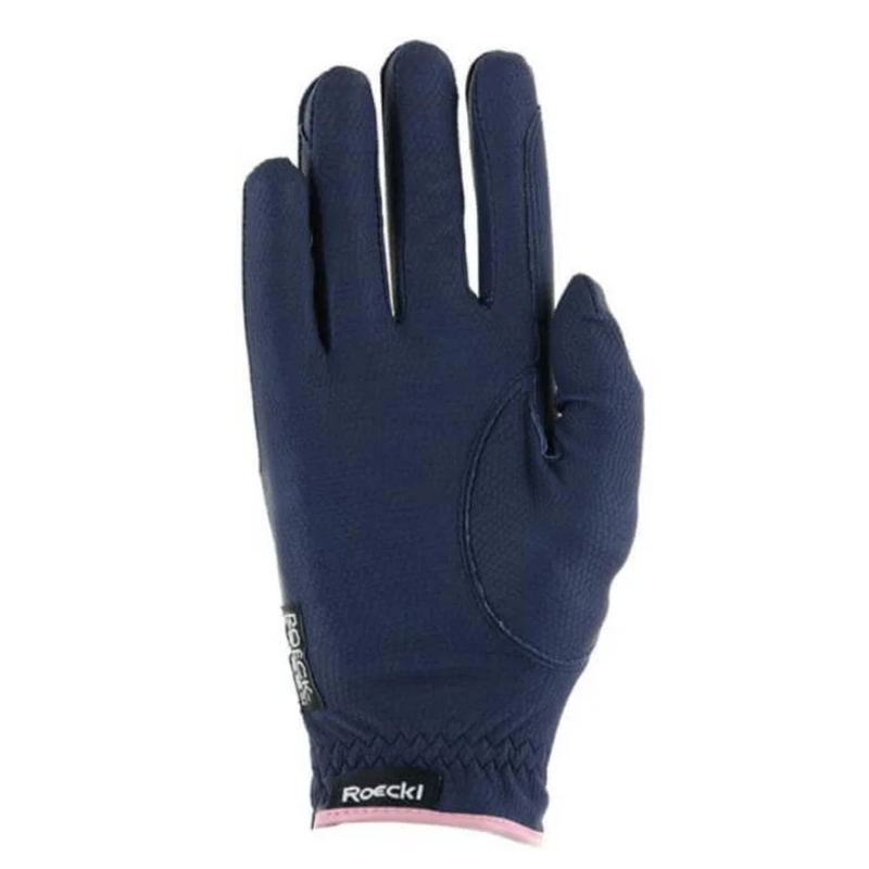 Roeckl Ladies Lona Gloves - Navy/Vintage Pink-1