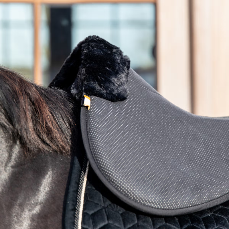 Kentucky Sheepskin Anatomic Absorb Half Pad - Black-1