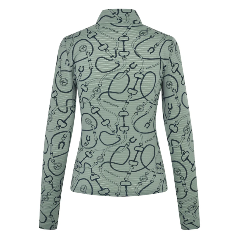 Kingsland KLLarissa Ladies Mesh Training Shirt - Green Agave-1