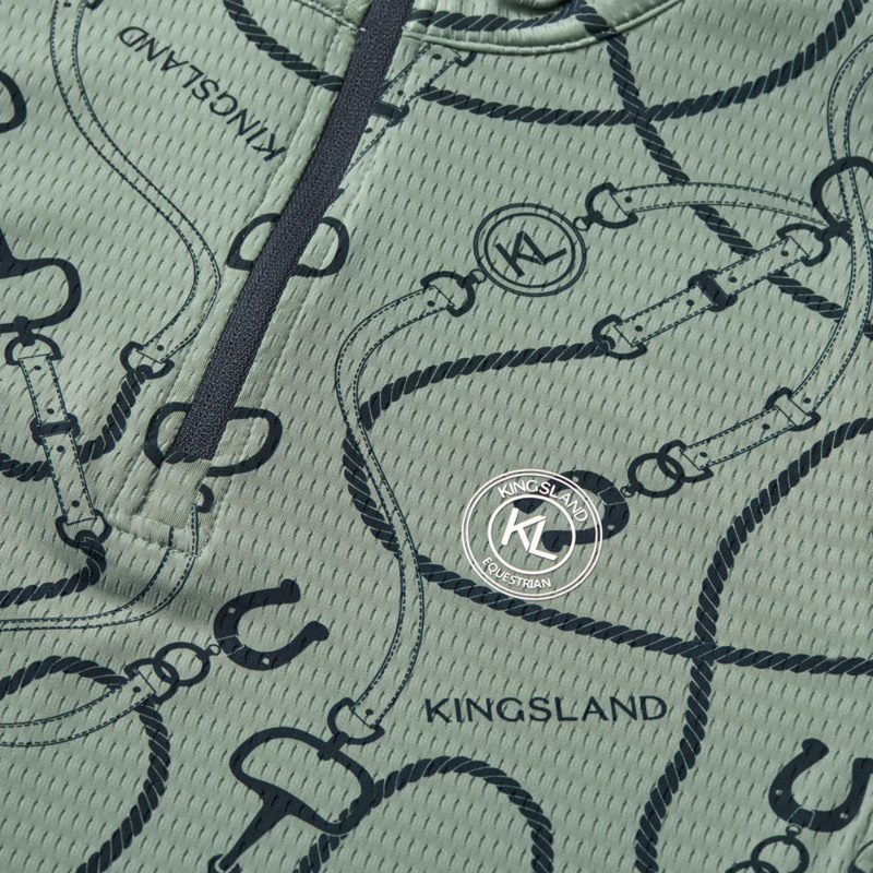 Kingsland KLLarissa Ladies Mesh Training Shirt - Green Agave-2