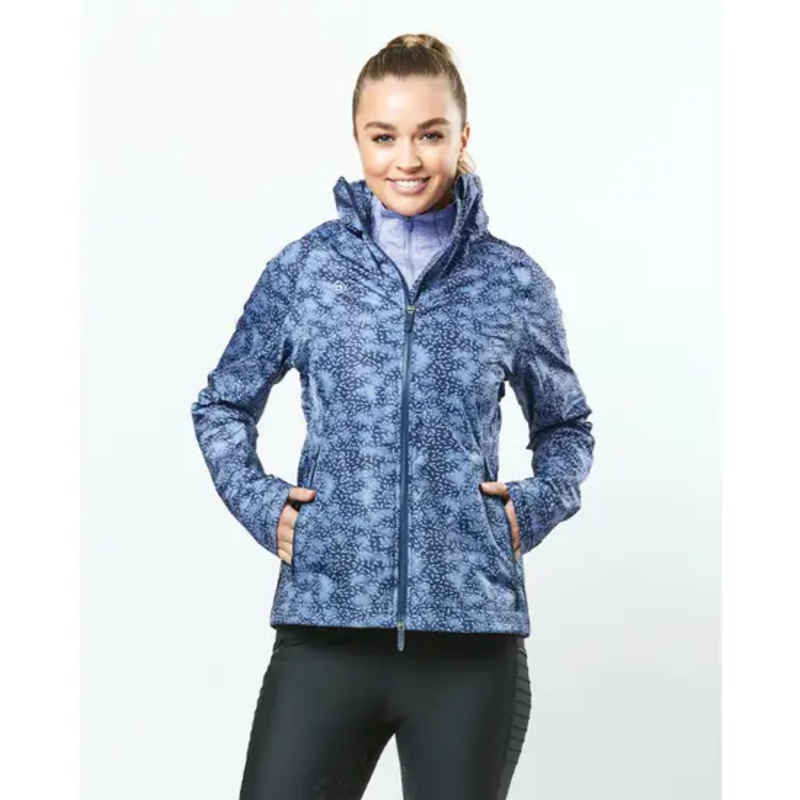 Dublin Ladies Cortina Printed Waterproof Jacket - Blueberry Navy Print-1
