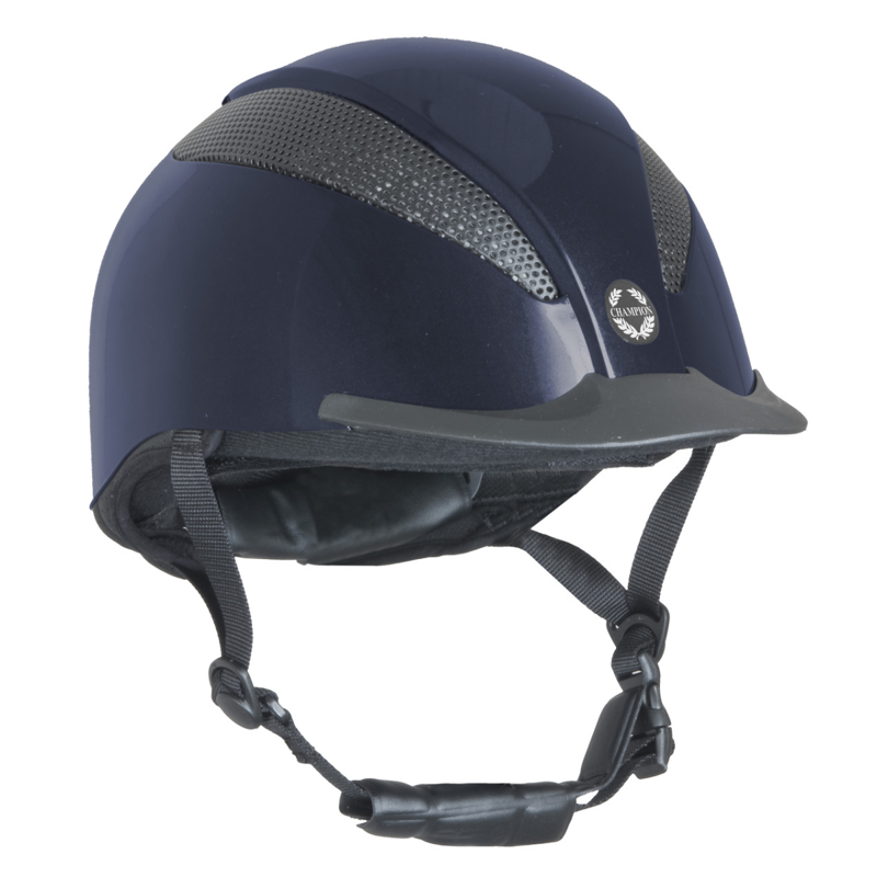 Champion Air-Tech Deluxe Riding Hat Large - Metallic Navy