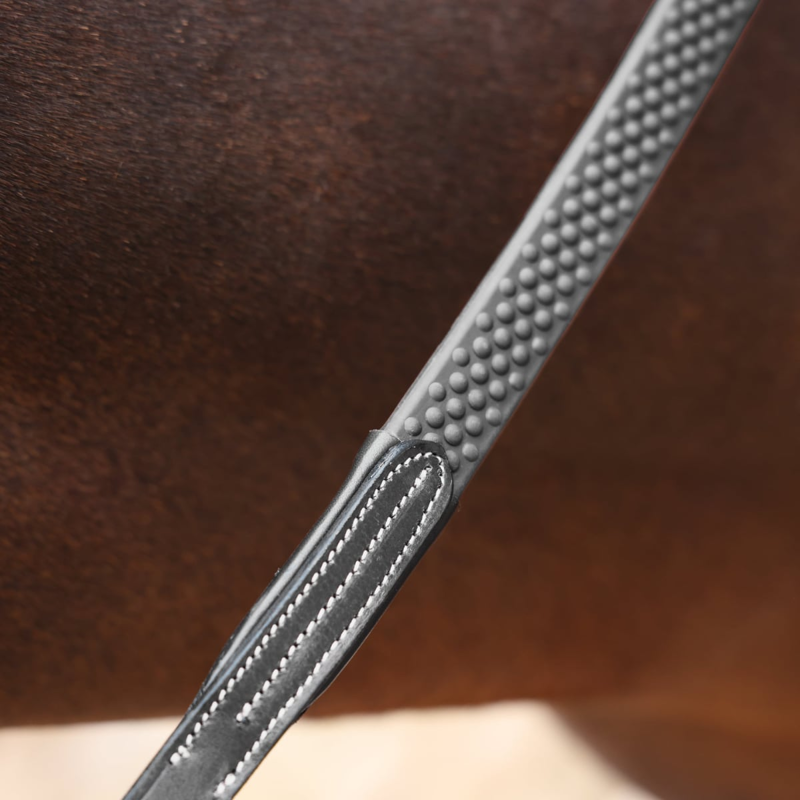 Shires Velociti LUSSO Opus Soft Grip Reins - Black-1