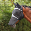 Shires FlyGuard Pro Fine Mesh Fly Mask with Ears and Square Nose - Jet