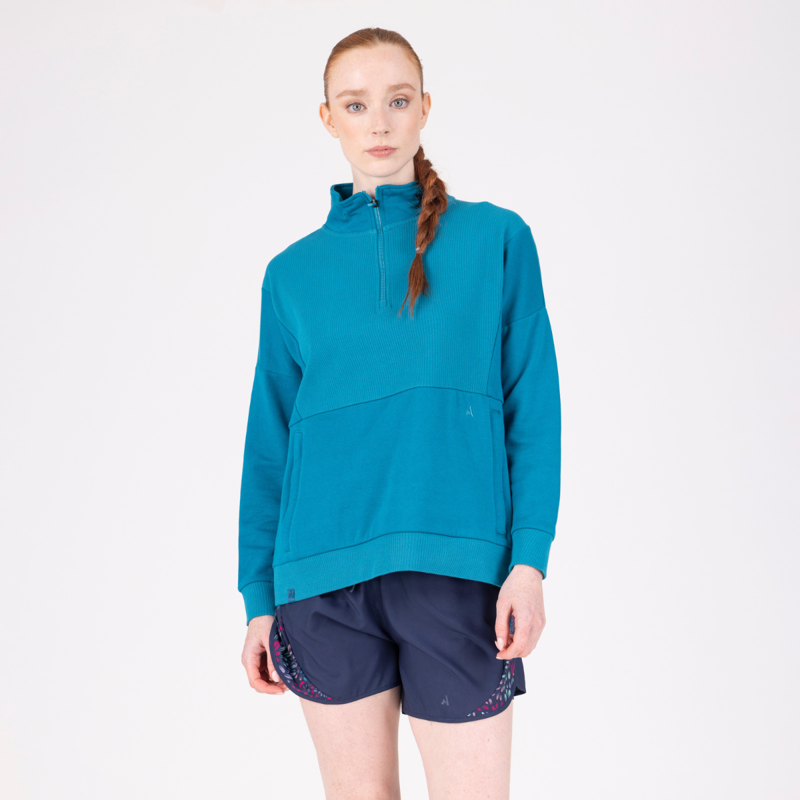 Aubrion React Quarter Zip Sweater - Kingfisher-1