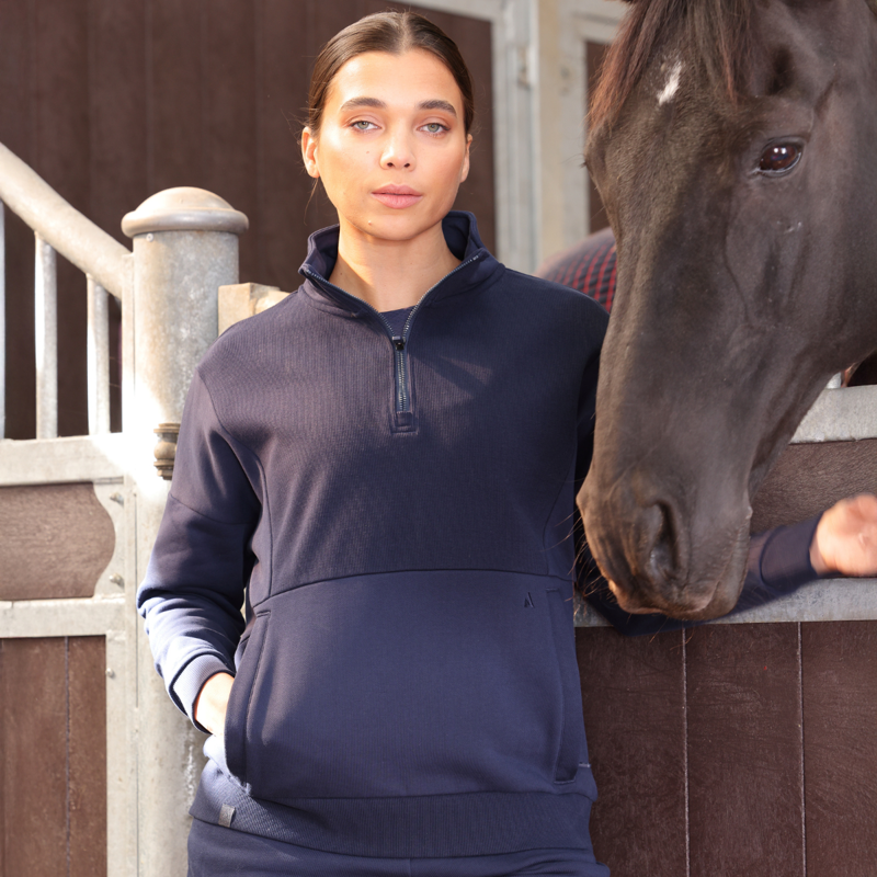 Aubrion React Quarter Zip Sweater - Midnight-11