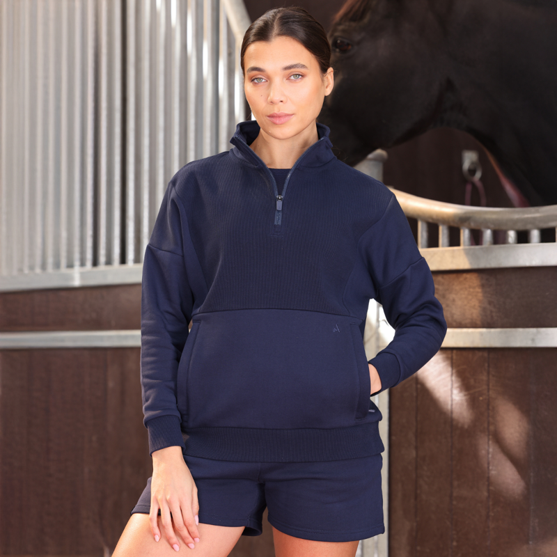 Aubrion React Quarter Zip Sweater - Midnight-9
