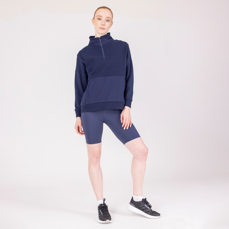 Aubrion React Quarter Zip Sweater - Midnight-2