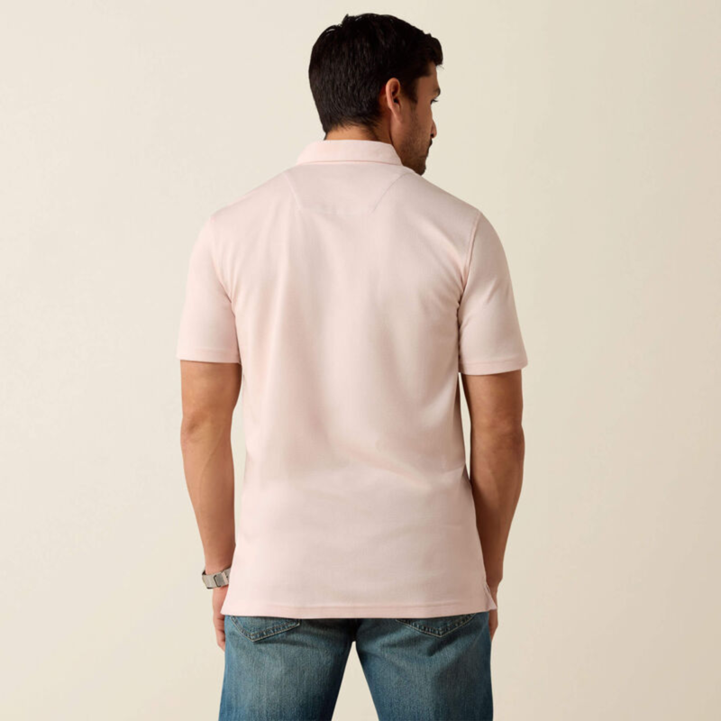 Ariat Men's Shaldon Polo - Icy Pink Heather-1