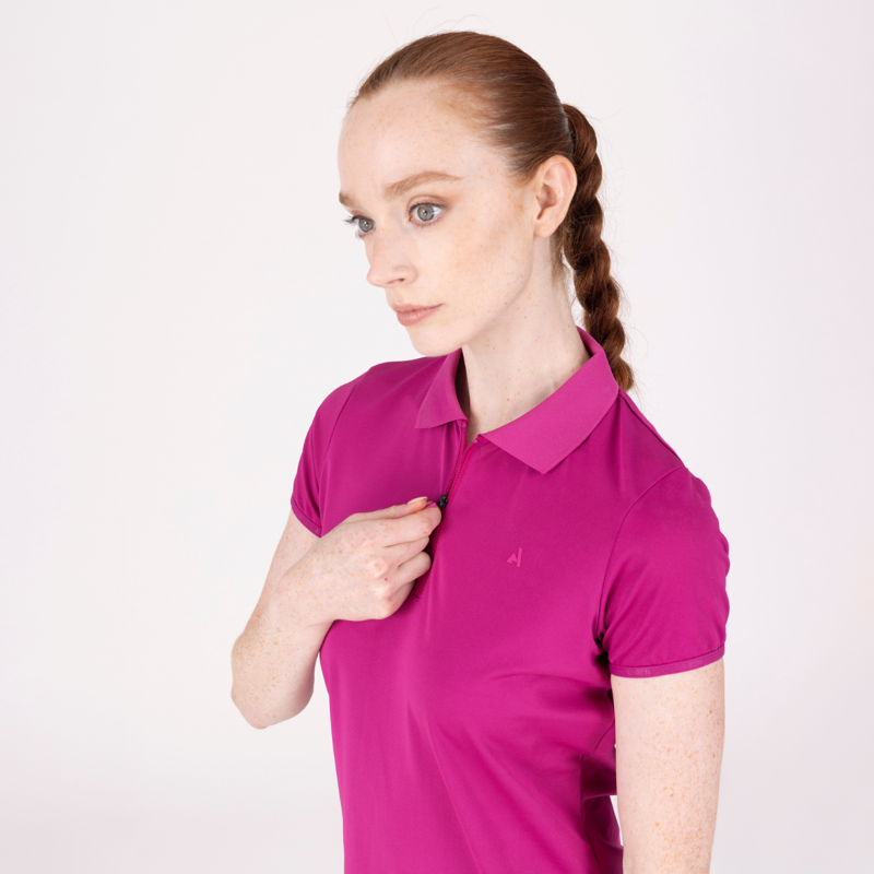 Aubrion React Tech Polo - Fuchsia-4