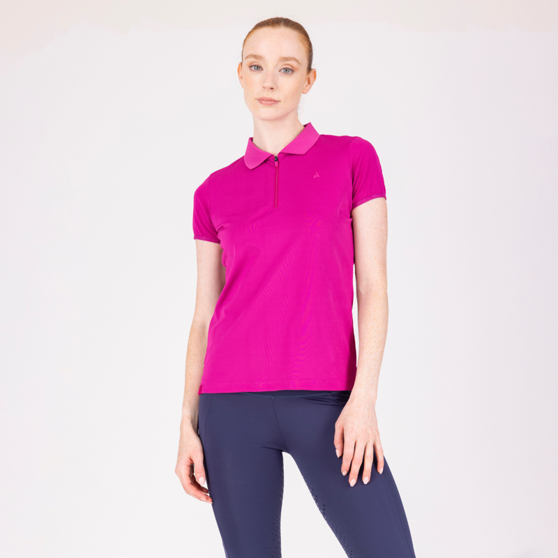 Aubrion React Tech Polo - Fuchsia-5