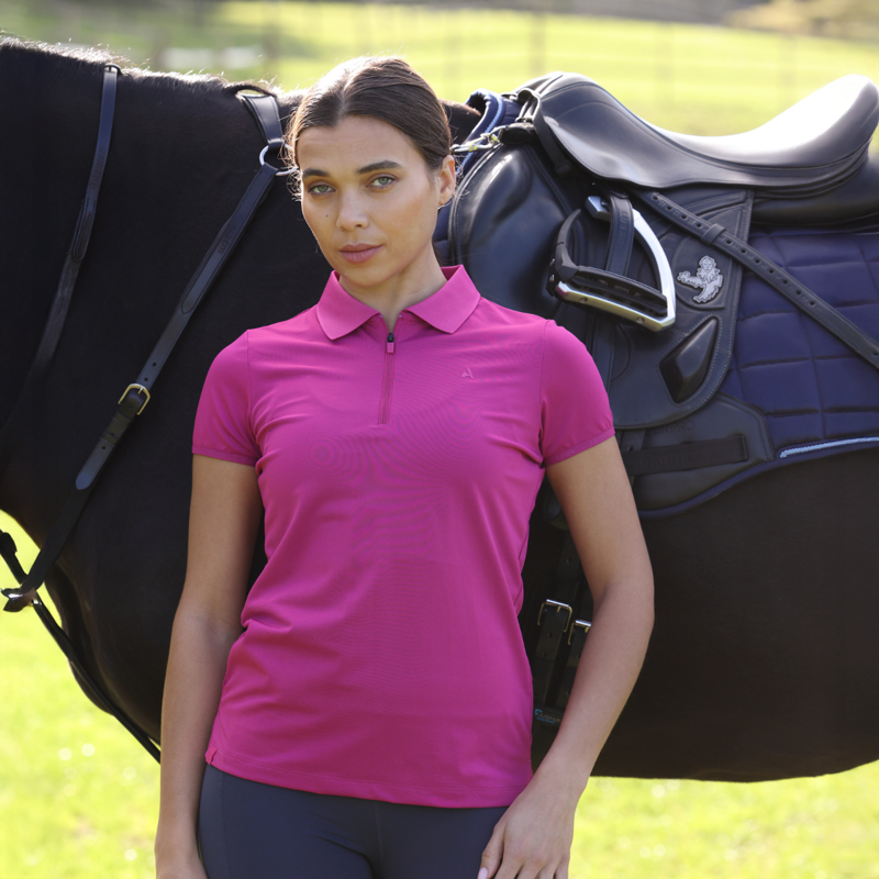 Aubrion React Tech Polo - Fuchsia-7